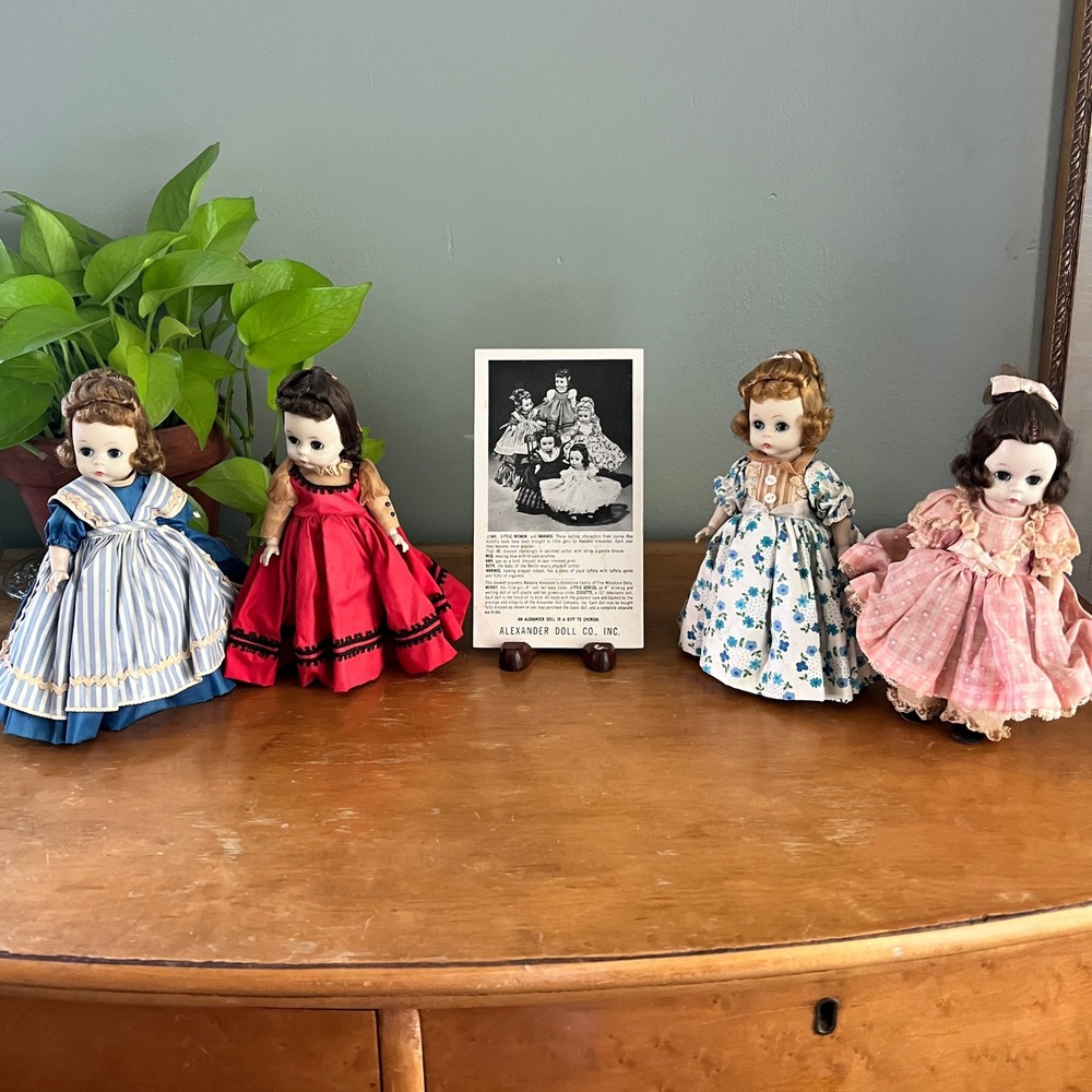 1956 Madame Alexander Little Women Dolls BKW 8 Inch Set Jo Meg Amy Beth 581